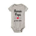 【HOT】 Mom Dad I Love You Baby Bodysuits Mothers Day Infant Outfit Fathers Day New Born Boys Girls Clothes Mothers Day Fathers Day Gift. 