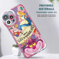 【Buried Buzie】Disney Cheshire Cat Alice in Wonderland Phone Case for Apple iPhone 15 Pro Max 8 12 Mini 11 Pro X XS SE 13 14 Plus XR 7 6s Cover. 