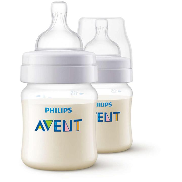Avent Feeding Bottle 125ml PK2 (Classic Plus Range) SCF560/27