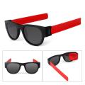 【Footprint】 Wrist Sunglasses Foldable Roller Skate Bracelet Men And Women Wristband Collapsible Sunglasses Sunglasses (Red). 