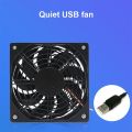 Router Fan DIY PC Cooler TV Box Wireless Cooling Silent Quiet DC 5V USB Power 120Mm Fan 120X25mm 12CM W/Screws Protective Net. 