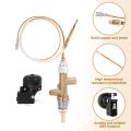 Gas Patio Heater Control Valve Thermocouple Sensor Dump Switch Knob Propane Lpg Fire Pit Control Safety Pilot Port Set. 