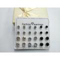 New Stylish 12 Pairs - Stud Earrings For Girls - Multicolor - With Stoppers. 