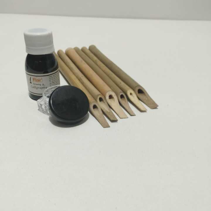 Openness%20-%20Arabic%20Calligraphy%20Set%20-%2006%20Reed%20Bamboo%20Qalams/Pens%20+%201%20Black%20Ink%2030ml%20+%2001%205ml%20Ink%20Jar%20-%20Image%203