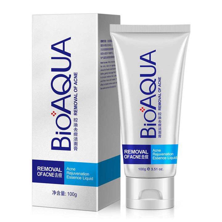 BIOAQUA - Facial Cleanser Acne Treatment Blackhead Remover Oil Whitening Shrink Pores Bioaqua Face Wash BQY00057