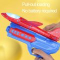 Air Battle AirPlane Glider Eva Soft Aircraft Flying Outdoor Toy 2 in 1 Hand Throw Lighting Up Flying Glider Plane Toys Foam Airplane learning LED Flash Game Toys For Children / Launcher Toys Light Foam Flying Plane, Large Throwing Toy, Model Airplane Toys. 