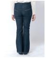 Blue - Denim - Flared Fit Palazzo Jeans For Women. 