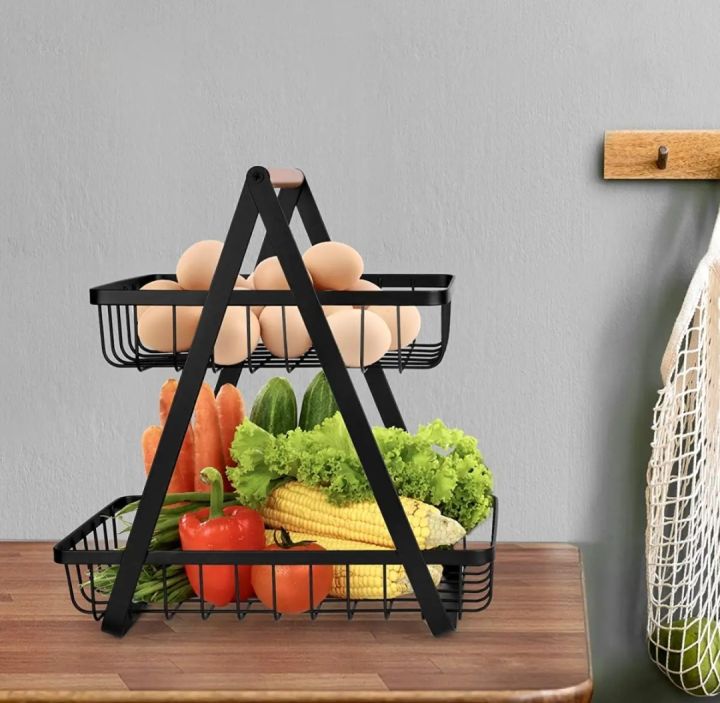 Kitchen%20Organizer/%20Fruit%20Basket/%20Vegetable%20Stand/%20Kitchen%20Counter%20Rack%20In%20Black%20Color%20-%20Image%204