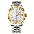Original Luxury Men's Watch – Stainless Steel | Date & Day Display. 