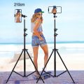 7 fit  Tripod Light Stands With 1/4 Screw Head Adjustable Light Stand  Tripod For Ring Light. 