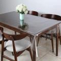 8 Seater PVC ( 9 x 5 Ft) Transparent Clear Dining Table Cloth / Cover Plastic Table Cover Protector Sheet Rectangle. 