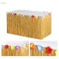 Artifical Grass Table Skirt Hawaiian Table Skirt Decor Lightweight Tropical Luau Party Decoration for Photo Props Camping Summer Theme Party. 