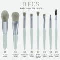 8Pcs Mini Size Makeup Brushes Pcs Mini Travel Portable Soft Makeup Brushes Set Eye Shadow Foundation Powder Eyelash Lip Concealer Blush Make Up Brush Set. 