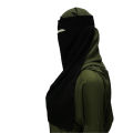 Single Layered Black Abaya Niqab Breathable Fabric Hijab Naqab Nakab for Women and Girls. 