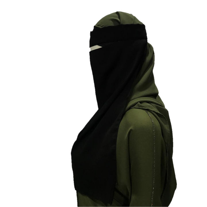 Single Layered Black Abaya Niqab Breathable Fabric Hijab Naqab Nakab for Women and Girls