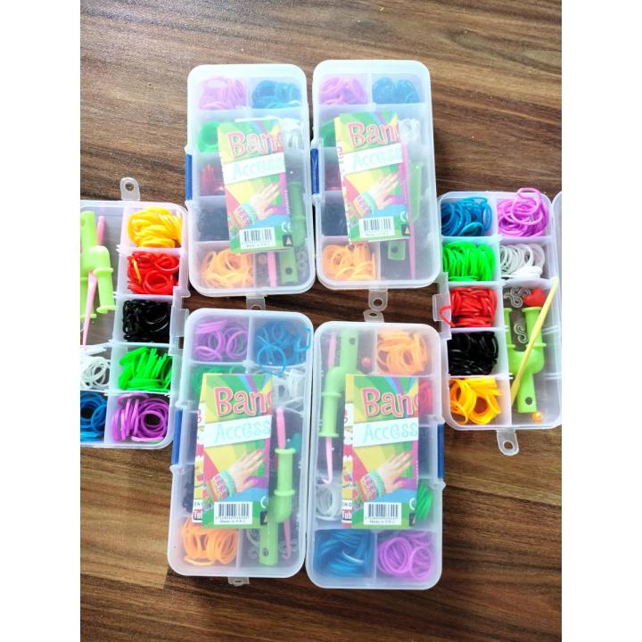 DIY 350 Colorful Rubber Loom Bands Refill Kit with Accessories