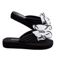 OIMG Korean Sandals For Women Summer Fashion Women'S Bow Wedges Flip Flops Non-Slip Clip Toe Beach Slippers Wedge Sandals Female Shoes Women Shoes. 