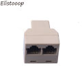 3Pcs 1 To 2 Way LAN Ethernet Network Cable RJ45 Female Splitter Connector Adapter. 