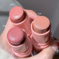 【2024】 Smoky Rose Blusher Stick Cream Smooth Cheek Tint Monochrome Nude Blush Natural Matte Pink Apricot Face Rouge Contour Makeup. 