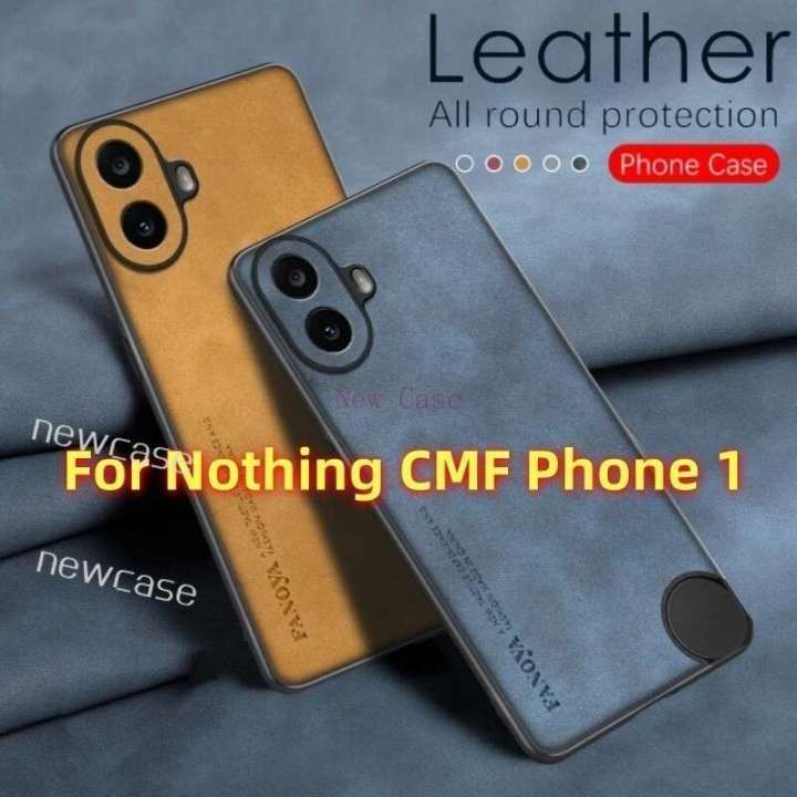 Sheepskin Leather Casing For Nothing CMF 1 5G 2024 CMFPhone1 Simple Silicone Matte Textured Lambskin Phone Case ShockProof Bumper Soft Back Cover