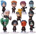 11 Pcs/Set Q Ver. Naruto Akatsuki Mini Figure Uchiha Itachi Madara Konan Hidan Figurine Anime Decoration Model Dolls Toys. 