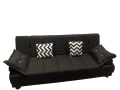 The Furniture Collection - Customised 3 Seater Sofa Cum Bed Imported Fabric Black Jute length 6 ft and height 18 inches Apartments/Offices. 