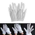 5/1Pairs White Cotton Gloves Non-Slip Gripper Dot Gloves with Elastic Cuff Men Women Waiters Drivers Serving Formal Gloves. 