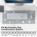 A4tech FBX50C Bluetooth & 2.4G Wireless Keyboard - Rechargeable USB Type C - Multi Device - 2 cm Slim & Lightweight - Scissor Switch Keys - Multidevice Pairs Upto 4 Devices - For PC/Laptop/Tablet/iOS/Android/Smart TV. 