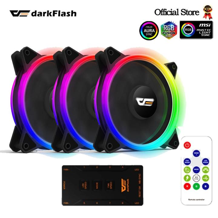 DarkFlash Aurora DR12 Pro 120mm RGB LED pc computer Case Fan Radiator water cooling cpu cooler argb fan heatsink 12cm ventilado