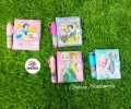 Colorful Mini Diary For Kids-Disney Princess Edition Mini Autograph Notepad/Small Diary With Princess Theme Ballpoint,Button Lock Lockable Mini Diary For Girls-E005. 