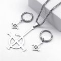 Stainless Steel Jewelry Set Ghost BC Rock Band Pendant Necklace The band Ghost Ghoul Chain Necklaces Fashion Earring Ring collar. 