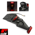Rear Wheel Big Tail Fender Mudguard Universal  Tail Brake With Light License Plate Holder Dual Light Mode Braking Light And Normal Light, Universal Compatiblity With Reflector Red For Ybr, Derbi, Beneli GS 150 etc. 