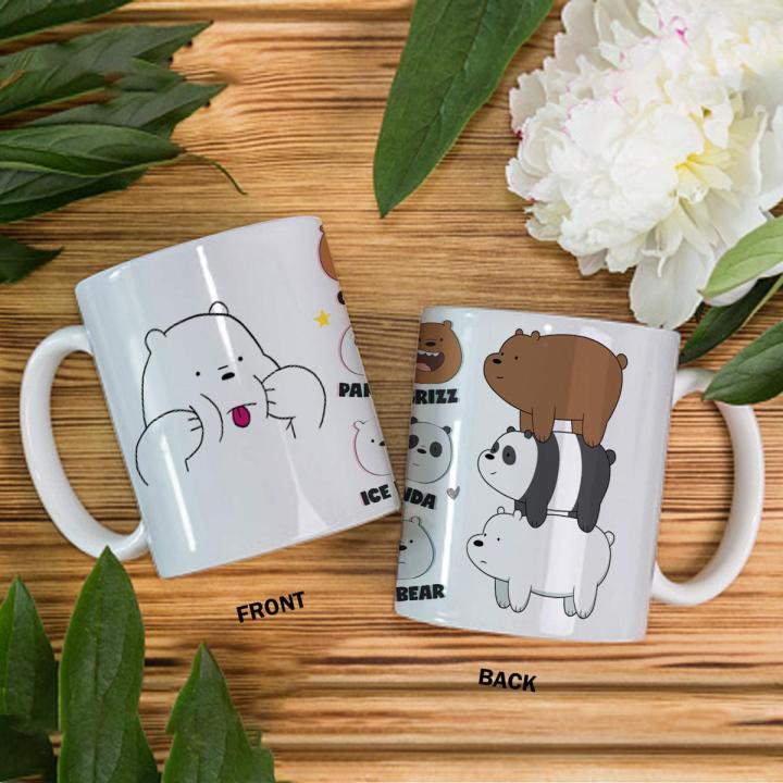 We Bare Bears Mug Ceramic Cup Cute Panda Lovers and Stylish at CustomizeGiftsPK