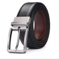 Premium quality reversible mens leather belt two in one black and brown. 