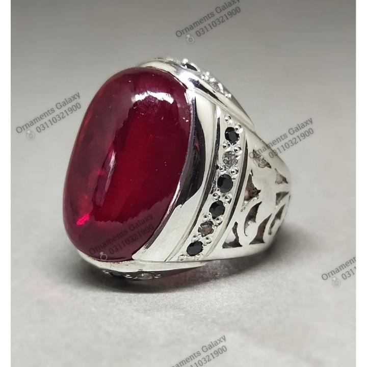 Ruby men s Ring 925 Sterling Silver Ring Gemstone Ring Ruby men Band Men s ring Gift For Men Men s Jewelry Men Engagement Ring Men Gift Daraz.pk