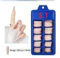 100 pcs Coffin Shape Nails For Girls, Artificial Nails, Nails For Girls Beautiful Fancy Nails Fake Nails , Acrylic Nails Nails Kit 100 pcs Set Colorful  Falsee Nails. 