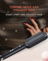 Hair Straightener Brush 2 In 1 Hair Hot Comb Electric Hair Straightener Curler Heating Styling Comb Straightening and Curling Styling Tool. 