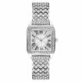 LooKeo mall New Arrival Elegant Diamond Watch with Full Rhinestone, Square Shape Quartz Wristwatch for Ladies, Unique Personality Fashionable Watch with Roman Letters. 