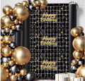 Sequin Happy Birthday Party Decorations Backdrop | Sequin Wall Backdrop for Wedding Party | Foil Curtain Backdrops with Custom Printing. 