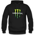 Black Mons-ter Energy Printed Fleece Hoodie for Men. 