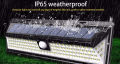 Solar Light Outdoor, 118 LEDs PIR Motion Sensor Weatherproof For Wall Fence. 