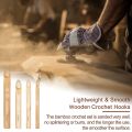 JAERBEE Large Crochet Hooks 15mm 20mm 25mm 30mm Wooden Crochet Hook Set for Chunky Yarn, Crocheting Huge Crochet Hooks. 