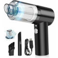3 in 1 Portable Vacuum Cleaner- Small/Mini Vaccum Cleaner For Car, Keyboard, Duster Blower Balloon Air Pump Wireless Rechargeable Handheld Suction Vacuum Cleaning Clean Microscopic dust Like Carpet, Home,Computer, Laptop, Mirror Vehicle Interior Cleaner. 