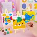 HOTTEST SALE Children's DIY Shelf Drawing Board Creative Cartoon Hand-drawn Graffiti Coloring Kindergarten Art Oil Painting Stand Toysonly 399. 