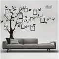 Traditional Family Tree Wall Decals with Photo Frames - Leaf Pattern PVC Wall Stickers, Self-Adhesive Detachable Tree Branch Decor for Living Room, Entryway, Bedroom. 