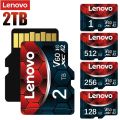 【COD+Ready Stock + FREE Shipping 】Lenovo New 2TB SD/TF Flash Memory Card 1TB Class10 Micro TF SD Card 512GB SD Memory Card 256GB 128GB For phones Cameras. 