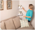 Instahang Swivel Corner Swivel Shelf, Storage Organizer , No Mount Wall Shelf (11 x 2.4 x 10.6 in). 