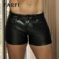 Club Shorts Men's Faux Leather Shorts Stylish Slim Fit with Pockets Zipper Closure Perfect for Party Club Available in Plus Size Men Faux Leather Shorts. 