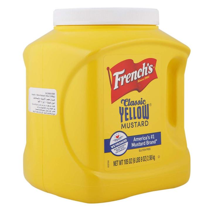 French's Mustard Jar, Classic Yellow, 105 Ounce,Imported