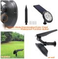 Led Solar Spotlights Adjustable Color-Changing Waterproof Garden Lawn Lamp Landscape Spot Lights Porch /Pathways/Yard/Pool - Pack of 2. 